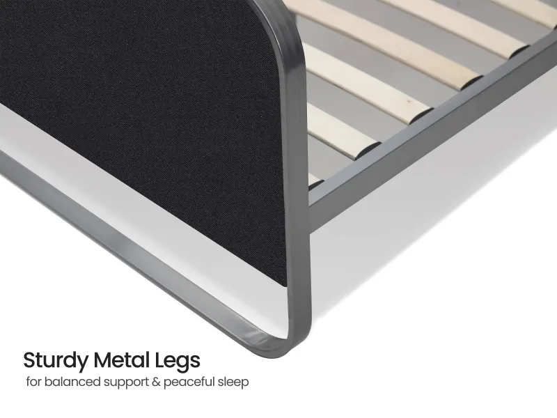 Chloe King Size Double Bed in Black Color